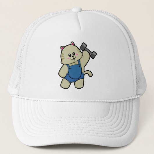 Casquette Fitness au chat avec Dumbbell (Devant)