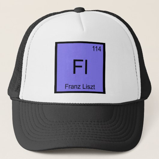 Casquette Fl - Franz Liszt Élément Chimique Symbole Composit (Devant)