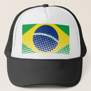 Casquette Flag Of Brazil With Halftone Effect
