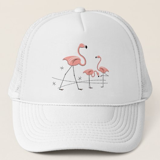 Casquette Flamants roses Stars Trio 2 groupe camionneur chap (Devant)
