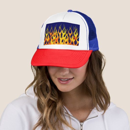 Casquette Flammes de course classique cool (En situation)