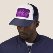 Casquette Flammes de course violet cool (En situation)