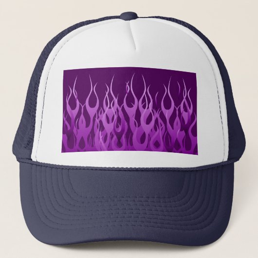 Casquette Flammes de course violet cool (Devant)
