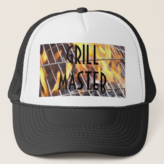 Casquette Flammes sur un gril, GRILLMASTER (Devant)