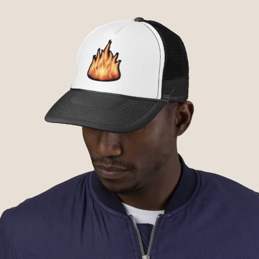 Casquette flammes vectorielles - FLAMMES À FEU CHAUD BRÛLANT (En situation)