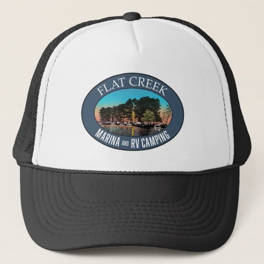 Casquette Flat Creek Marina et RV Camping Trucker Hat (Devant)