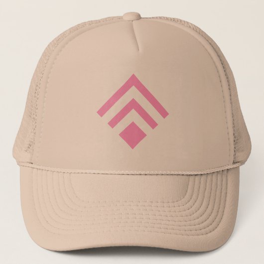 Casquette Flèche géométrique 02 - Rose (Devant)