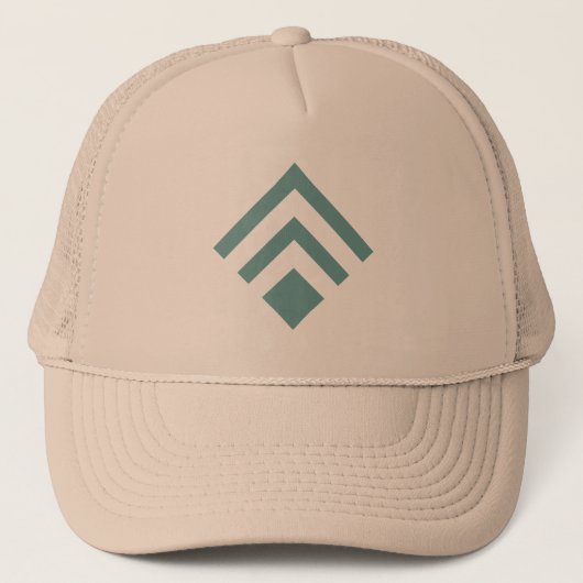 Casquette Flèche géométrique 02 - Vert océan (Devant)