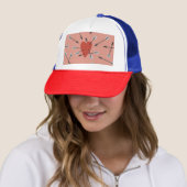Casquette Flèches de coeur faites main. (En situation)