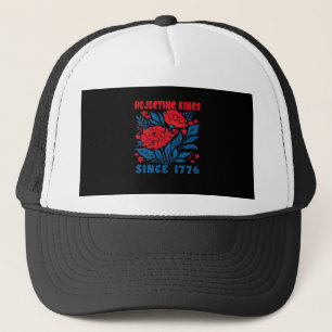 Casquette Fleur Anti-Autoritaire Refusant les Rois Depuis 17