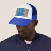 Casquette Fleur bleue (En situation)
