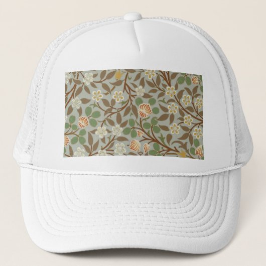 Casquette Fleur botanique de trèfle William Morris (Devant)