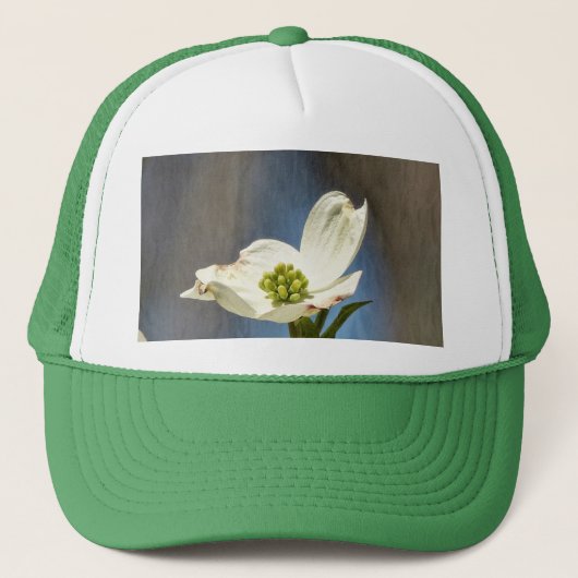 Casquette Fleur de Dogwood Blanc (Devant)