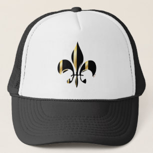 Casquette Fleur de Lis noir et or