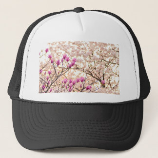 Casquette Fleur de printemps rose pourpre en floraison