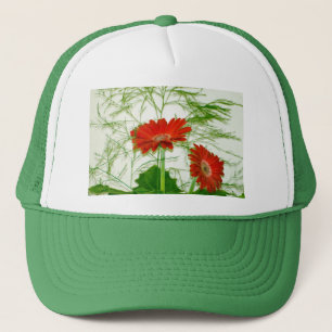 Casquette Fleur Rouge