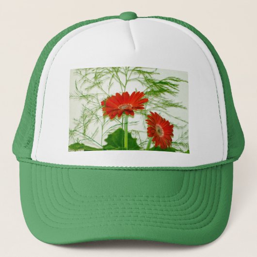 Casquette Fleur Rouge (Devant)