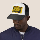Casquette Fleur sauvage jaune (En situation)