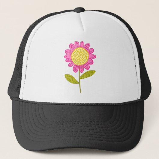 Casquette Fleur stylisée (Devant)