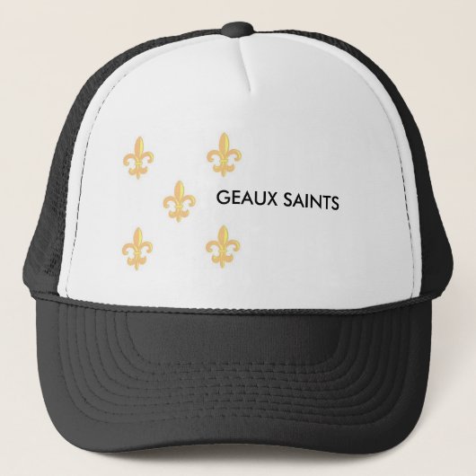 Casquette FleurdelisGoldonWhite 1, SAINTS de GEAUX (Devant)