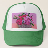 Casquette Fleurit la peinture de panier (Devant)