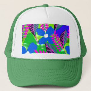 Casquette Fleurs colorées et illustrations Feuilles