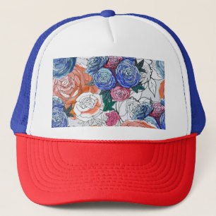 Casquette Fleurs colorées : Vibrant Motif sans couture