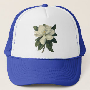 Casquette Fleurs de fleurs vintages de Magnolia Blanche en f