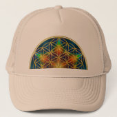 Casquette FLEURS DE VIE - Fleur fractale 1 (Devant)