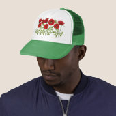 Casquette Fleurs d'été joyeuses floraison de pavot (En situation)