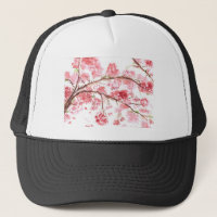 Fleurs roses de cerisier peinture florale