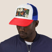 Casquette Fleurs tropicales, arrière - plan foncé, sans cout (En situation)