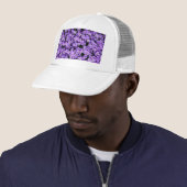 Casquette Fleurs violettes (En situation)
