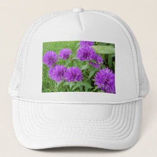 Casquette fleurs violettes