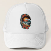 Casquette Floral Beach Lover Sunset Vacances Cadeau Rétro (Devant)