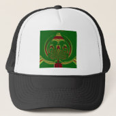 Casquette Flore verte (Devant)