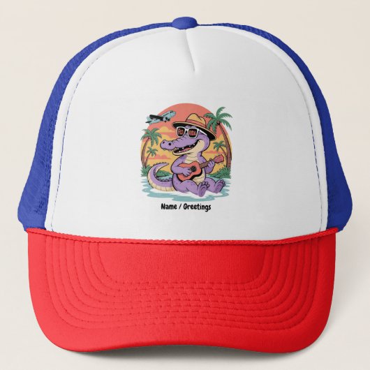 Casquette Floride Vacances Cute Cool Été Alligator Funny (Devant)