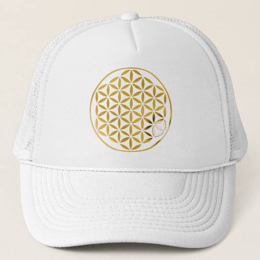 Casquette Flower Of Life 1 - Timbre Or (Devant)