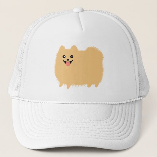 Casquette Fluffy Pomeranian mignon chien (Devant)
