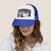 Casquette Flux forestier et arbres dans une tempête de neige (En situation)