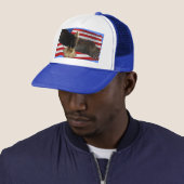 Casquette Flying Bald Eagle USA Patriotic Gift (En situation)