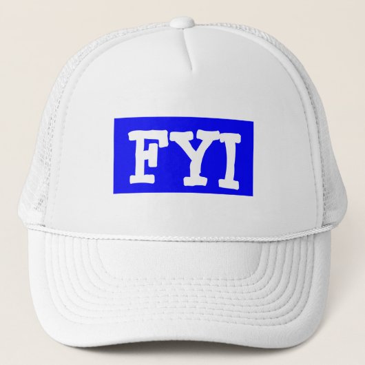 Casquette For Your Information de FYI de Msg des textes de ~ (Devant)