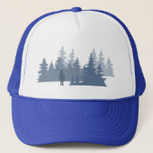 Casquette Forêt Nature Faune Cerf Bleu (Devant)