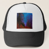 Casquette Forêt peinte automne pourpre brouillard (Devant)