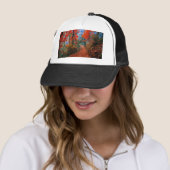Casquette Forêt peinte Cadeaux aquarelle Flamme d'automne (En situation)