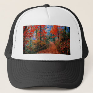 Casquette Forêt peinte Cadeaux aquarelle Flamme d'automne
