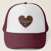 Casquette Forme cardiaque L'enseignement est une oeuvre de c (Devant)