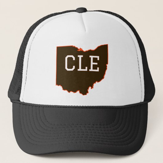 Casquette Forme d'état CLE Cleveland Ohio (Devant)