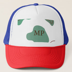 Casquette Formes abstraites boho vertes ajoutent une lettre