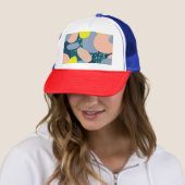 Casquette Formes géométriques : style coloré Memphis (En situation)